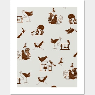 NZ Birds Science Pattern Posters and Art